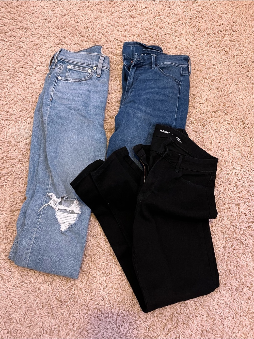 Old Navy/Madewell Women's Jeans - Light Blue, Medium Blue, Black - size 4